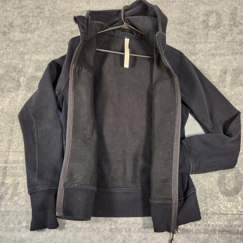 Lululemon full zip scuba hoodie black pockets Size Medium - Picture 2 of 9
